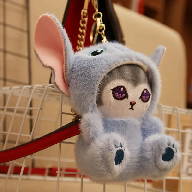 Niedlicher Kawaii Stitch Cat Plüschanhänger – Weich, Sicher - Perfektes Geschenk