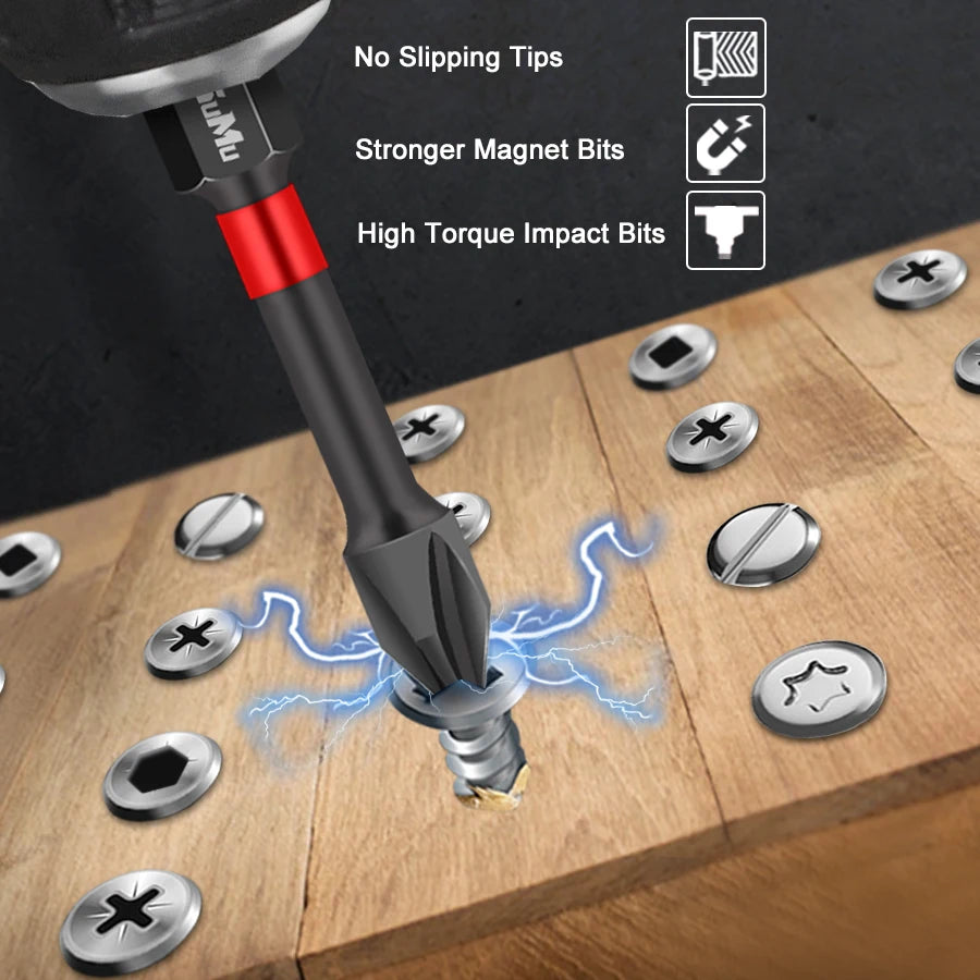 "Robustes 15-teiliges Bit-Set aus legiertem Stahl – magnetisch & rostfrei"