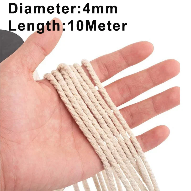 Makramee Baumwollseil Natur – Für DIY Wandbehänge und Deko