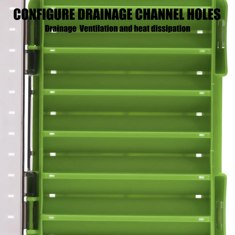 Robuste Angelgerät-Box mit 14 Fächern – Doppelseitiger Organizer für Meer - Strand