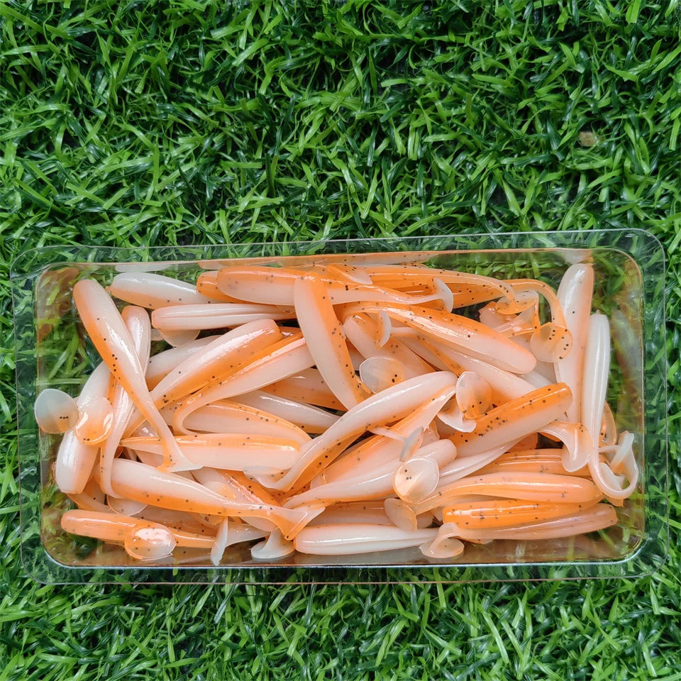 Effektive 50er Micro Köder mit T-Schwanz, 35mm/0,35g – Perfekt für Bass - Hecht