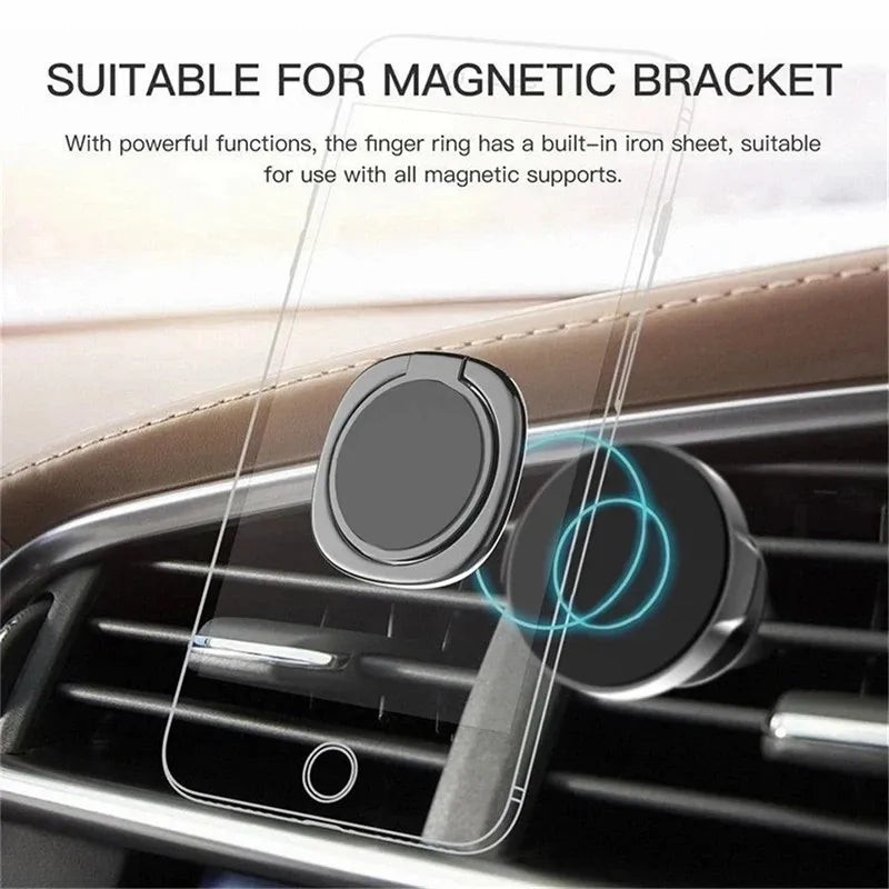 360° Drehbarer Universeller Handy-Fingerringhalter mit Magnetischer Halterung