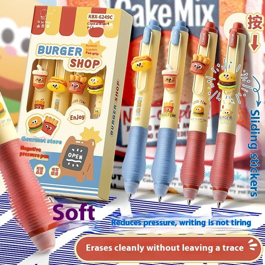 4-teiliges löschbares Gel-Stift Set 0,5mm für Schule und Büro