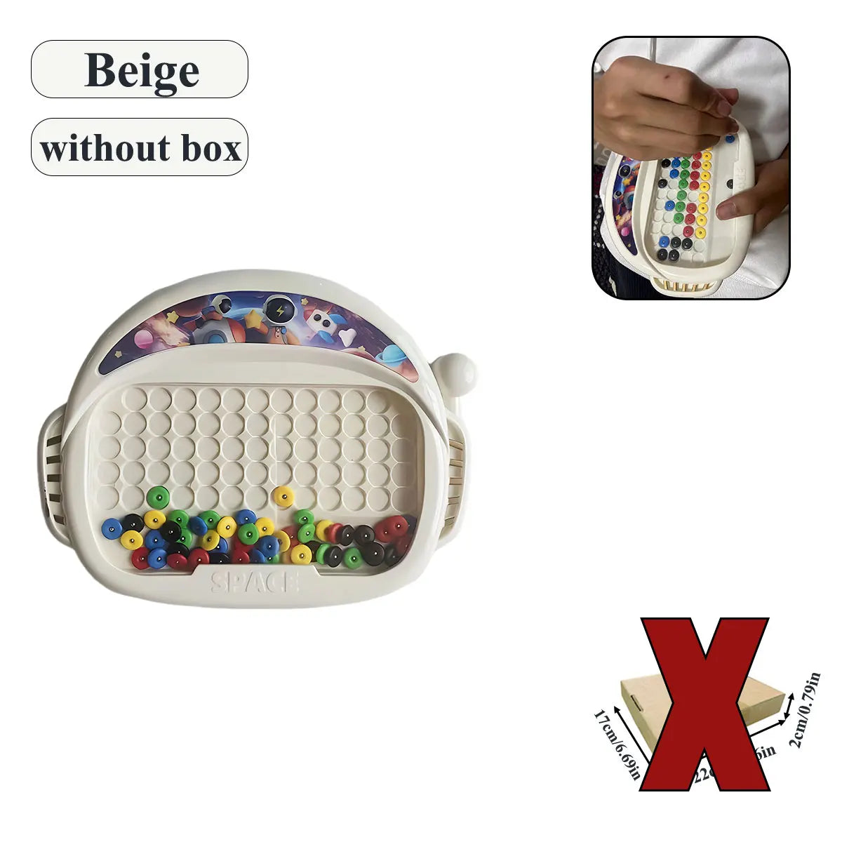 Kreatives Magnet-Doodle-Brett mit Stift - Perlen – Kinder 3-8 Jahre Lernspielzeug