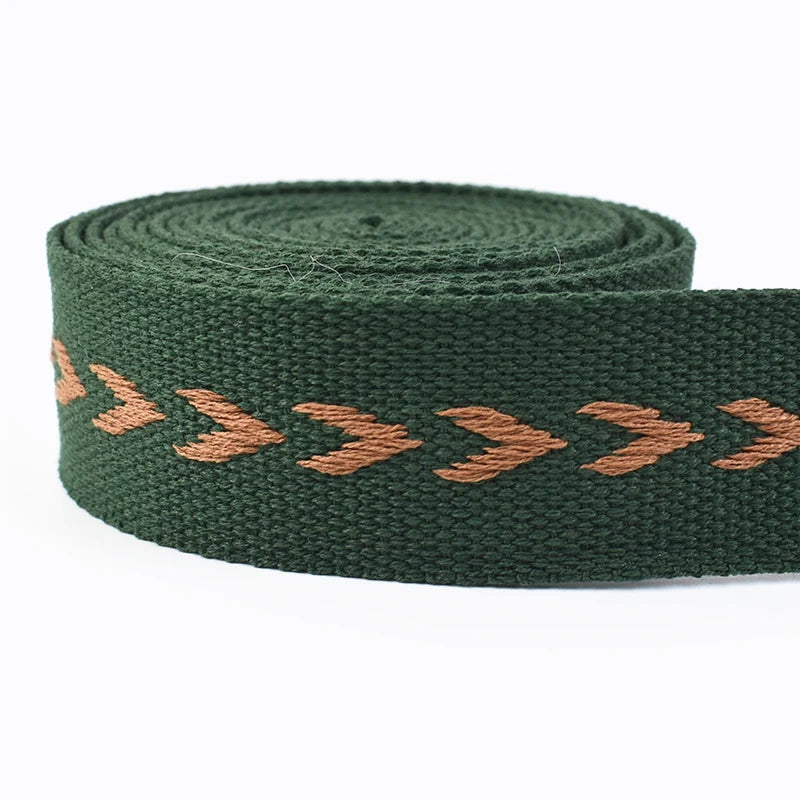 Vielseitiges 38mm Jacquard Gurtband aus Polyester Baumwolle zum Nähen