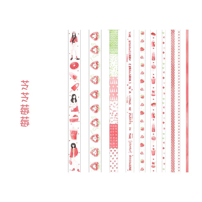 10 Rollen Washi-Papierband in verschiedenen Breiten 2m Länge für DIY Dekoration