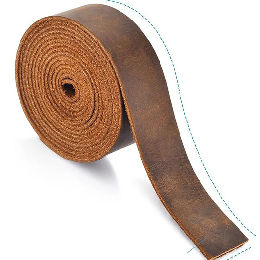 Genarbtes Vintage Rindsleder DIY Streifen 1,8 mm dick ölig gewachst-Yabubest - Home & More