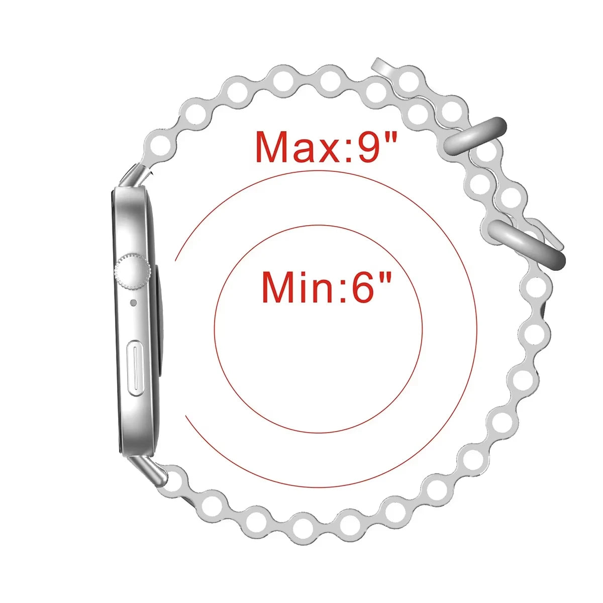 Flexibles Silikon-Sportarmband Ocean 20cm – Komfort - Style für Watch Fit 3 4 Pro
