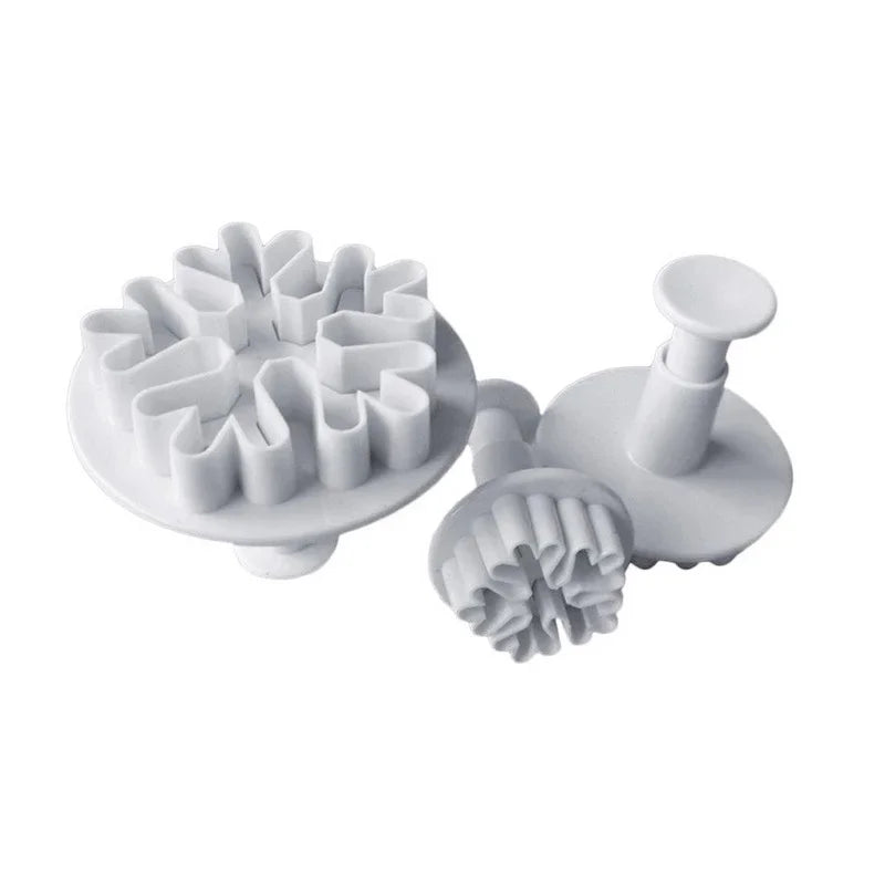 3-teiliges Fondant Fondant-Kuchendekorationsset aus Kunststoff