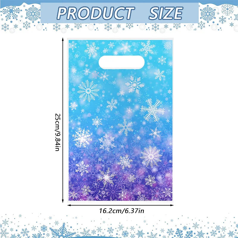 Festliche Schneeflocken Geschenkbeutel für Party und Feiertage
