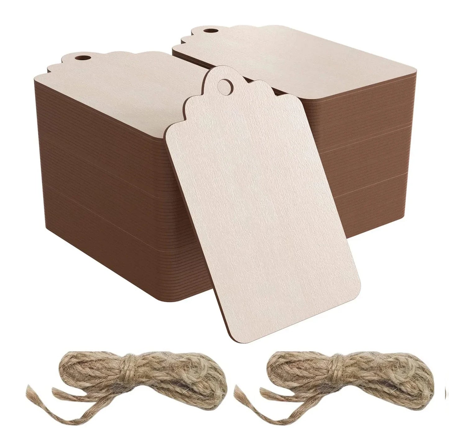 Vielseitige Naturholzscheiben 3,9x6,5 cm mit Seil – perfekt zum kreativen Gestalten
