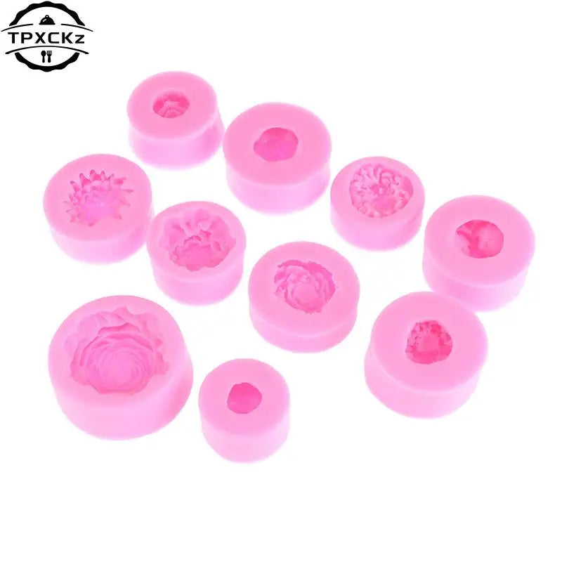 3D Silikonform Rose Blume für DIY Kuchen Fondant Seife Eis Dekor
