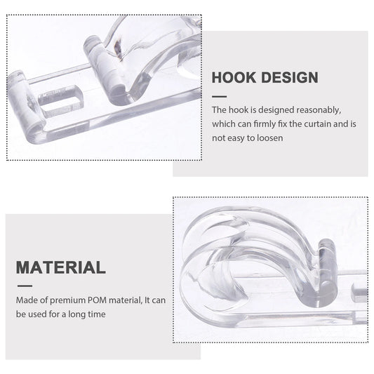 Klare Vorhangclips mit Perlenkette für sichere Befestigung