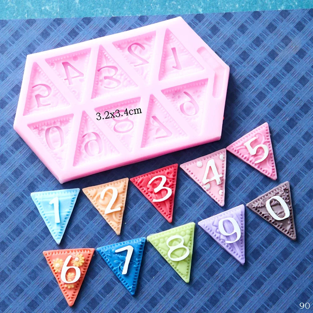 Vielseitige 3D-Silikonform: Zahlen - Buchstaben für Backen - Basteln