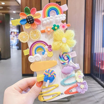 Bunte Cartoon Haargummis - Clips für Mädchen 1-3 Jahre – sanfter Halt - süßes Design