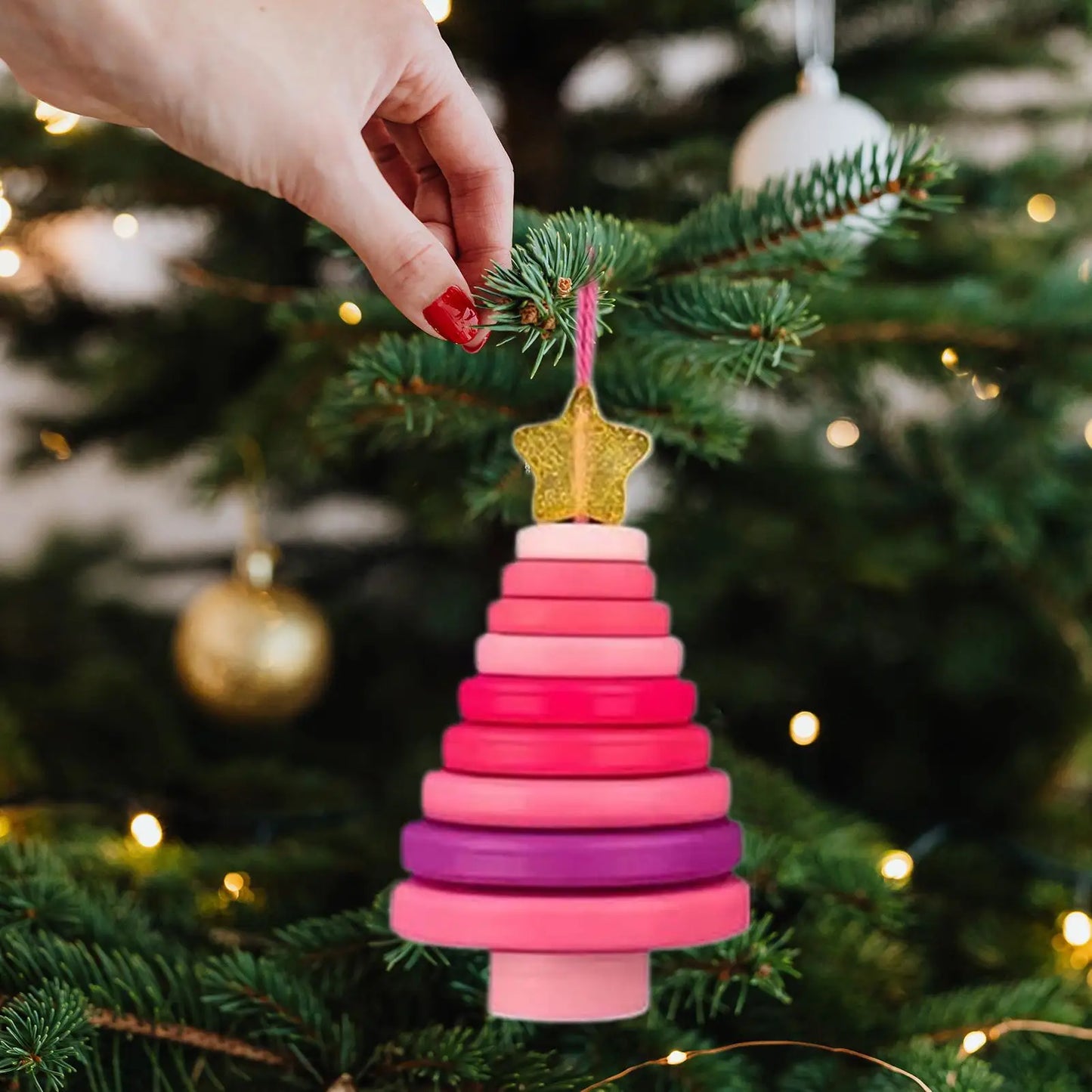 Materialpaket DIY Weihnachtsknopf Bastelset für festliche Anhänger