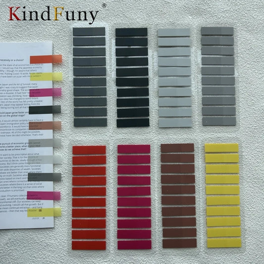 200 Stk. Transparente Bunte Haftnotizen | Selbstklebende Index Notizblöcke Büro Schule