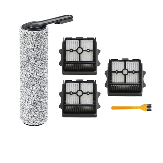 Langlebiges Ersatzset mit Bürstenwalze - waschbarem HEPA-Filter für Akku-Nasssauger