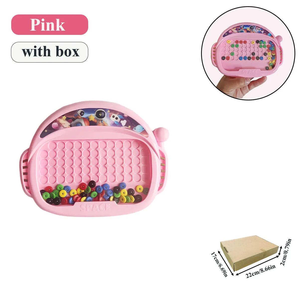 Kreatives Magnet-Doodle-Brett mit Stift - Perlen – Kinder 3-8 Jahre Lernspielzeug