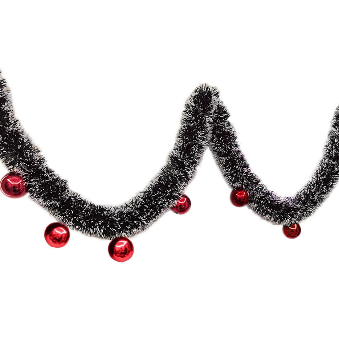 2 m Weihnachtskranz Dekorationsband mit Schleife für Wand und Tür