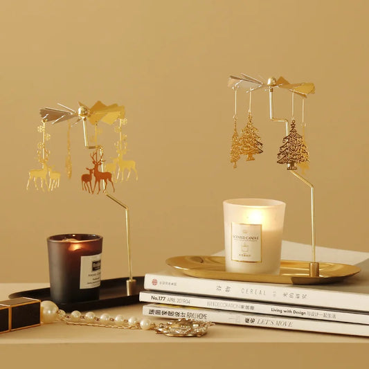 Rotierender Kerzenhalter mit kreativem Windmühlen-Design als Geschenk