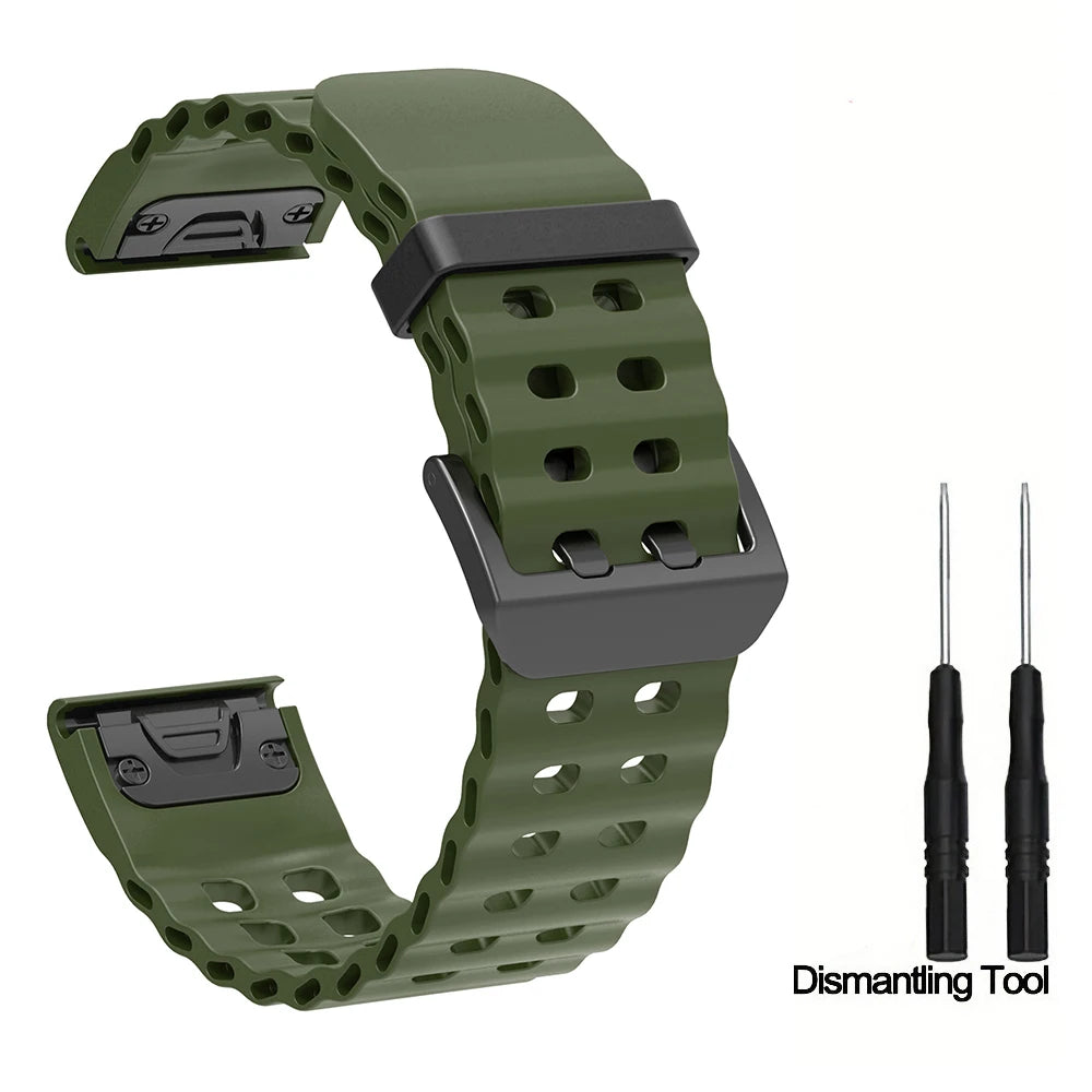 Silikon-Uhrenarmband 22-26 mm für vielseitige Smartwatch Modelle