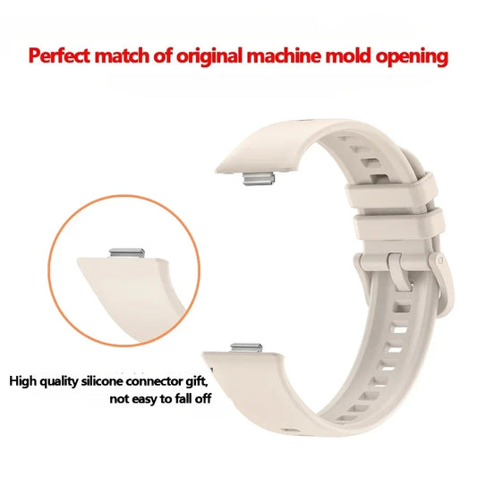 Atmungsaktives Sport-Silikonarmband mit bunter Metallschnalle für Watch Fit 3/4/4 Pro