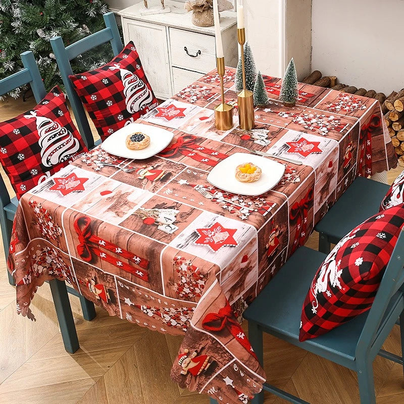Weihnachtlicher Tischlaeufer und Tischdecke Kreativ Bedruckt Festliche Dekoration
