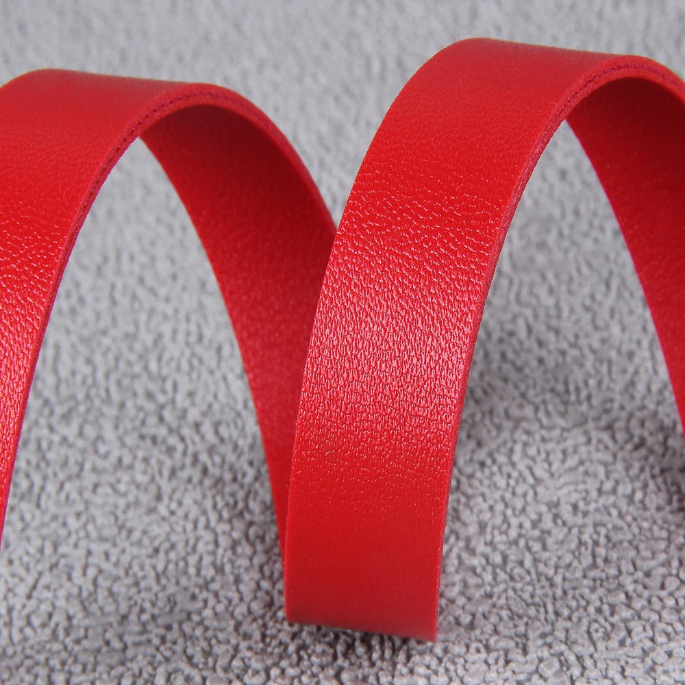 Bunte Kunstleder-Schmuckschnur 2 Meter, 10-25 mm breit für DIY Schmuck