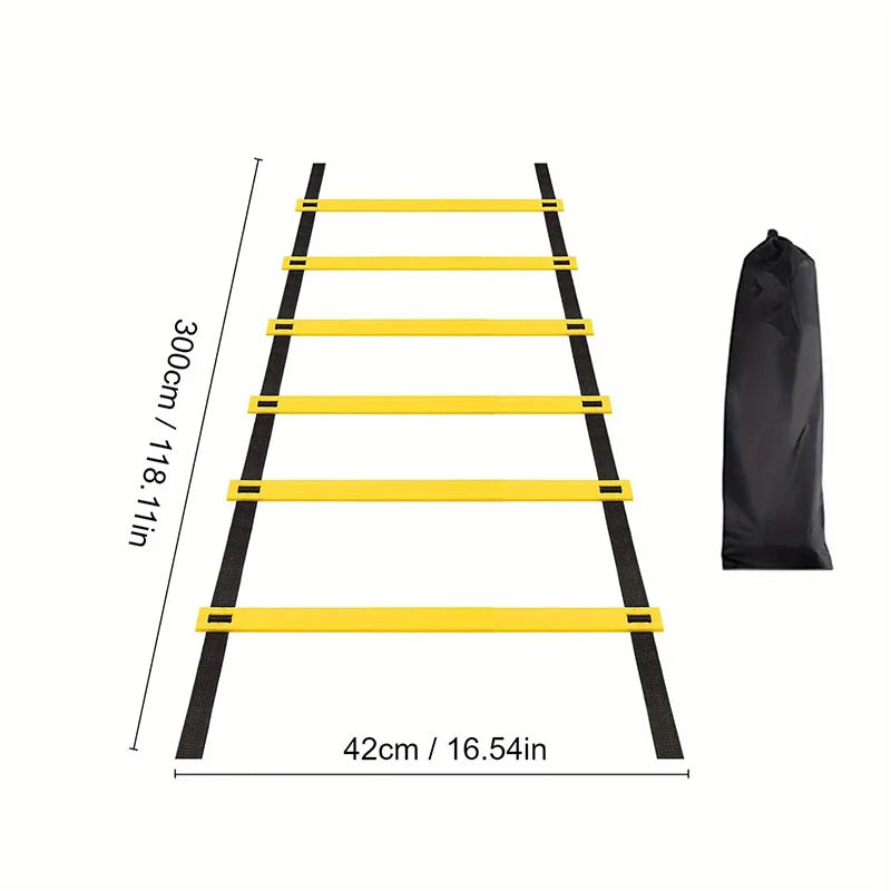 Agility-Leiter aus robustem Nylonseil – Flexibles Training in leuchtendem Gelb