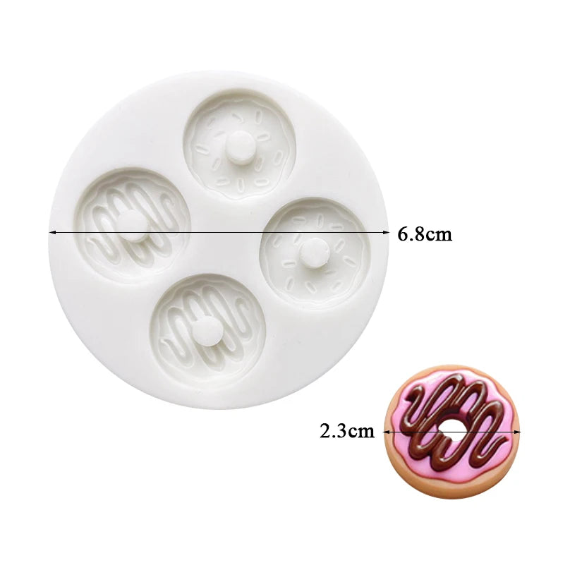 Donut-Silikonform für Cupcakes, Fondant und Kuchendekoration