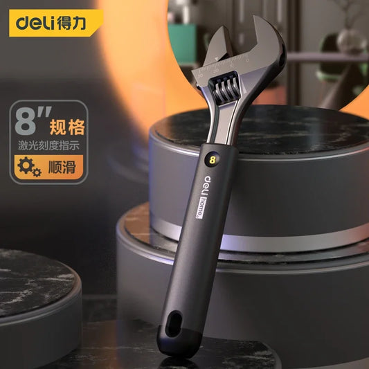 8 Zoll verstellbarer Schlüssel aus hochwertigem Kohlenstoffstahl für Haushalt und Auto