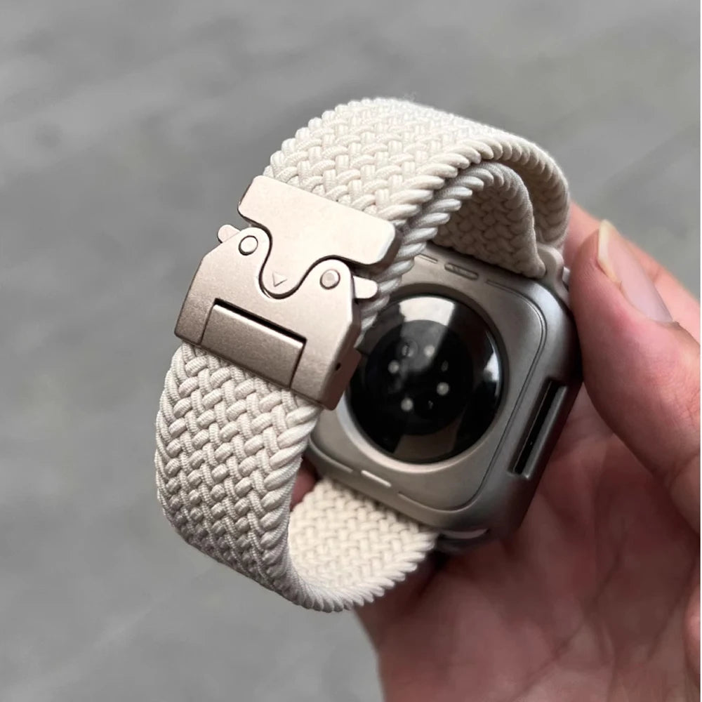Geflochtenes Nylon Uhrenarmband Sport Ersatz für 41-49 mm Smartwatch