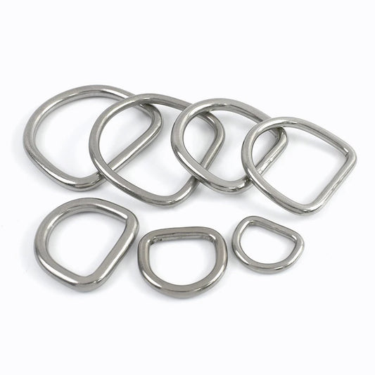 Edelstahl D-Ring Schnallen für Taschen Gurtband DIY Zubehör 2/5/10 Stück