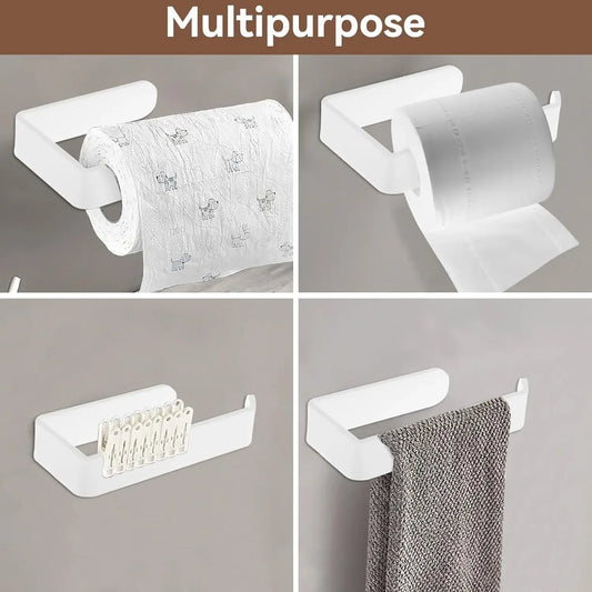 Bohrfrei Toilettenpapierhalter Kunststoff selbstklebend für Bad, WC, Küche