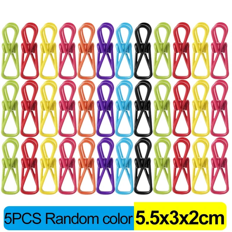 Frische - Ordnung: 50 bunte Edelstahl-Clips 5,5x3x2cm für Küche - Haushalt