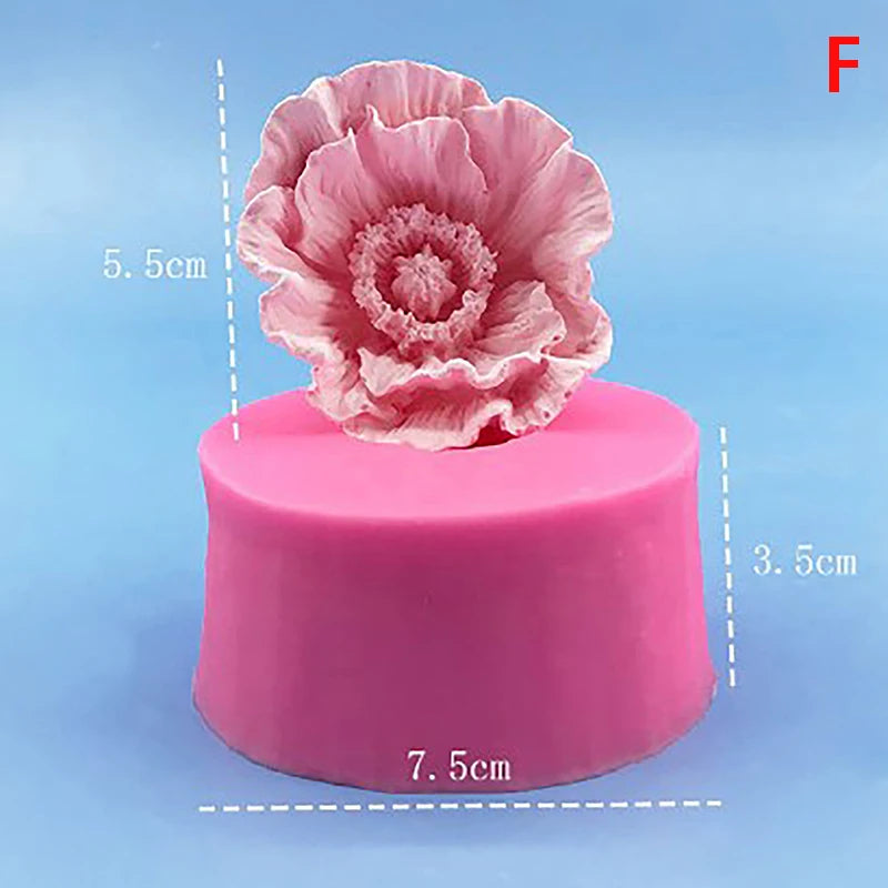 3D Silikonform Rose Blume für DIY Kuchen Fondant Seife Eis Dekor
