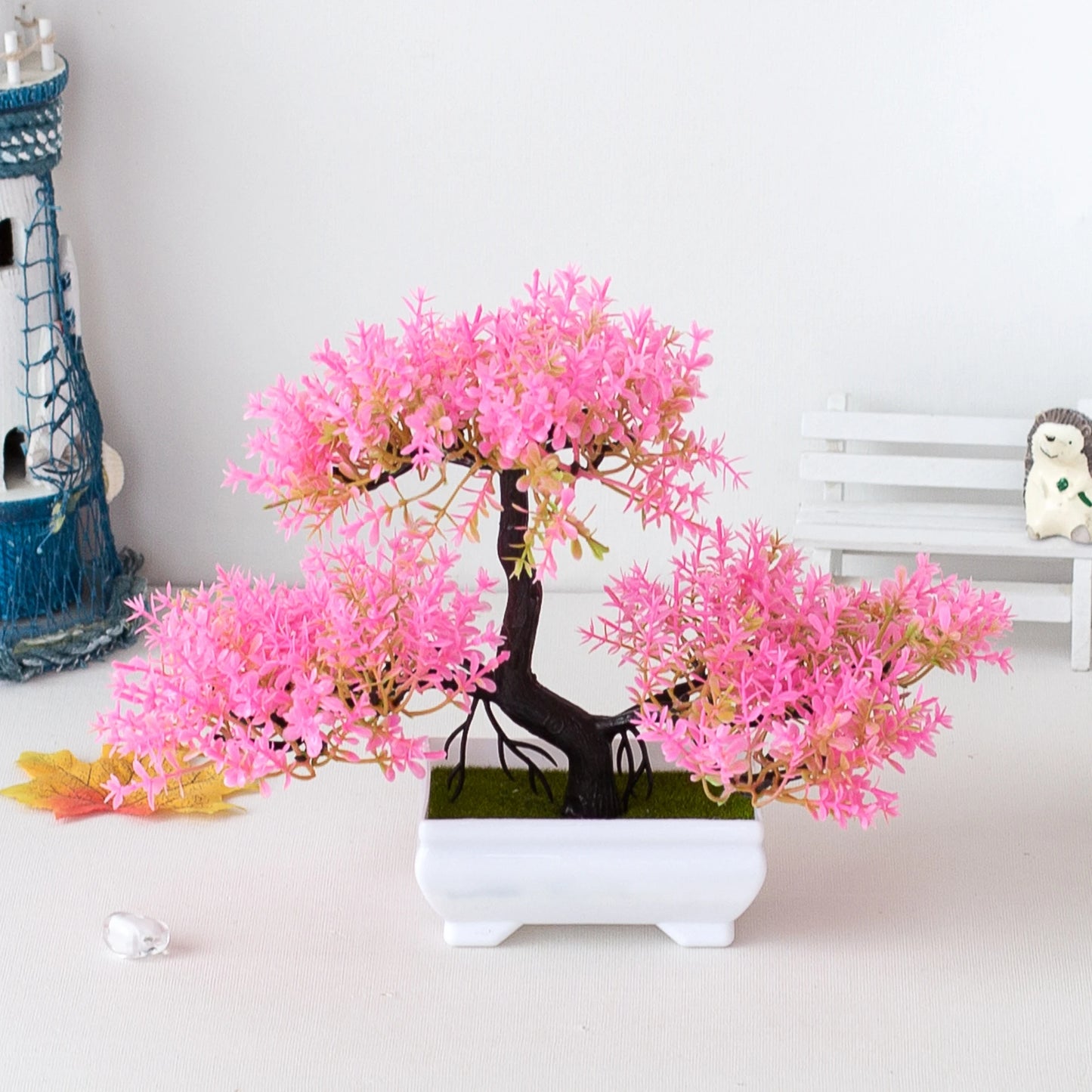 Grüne Kunstpflanze Bonsai für stilvolle Raumdekoration