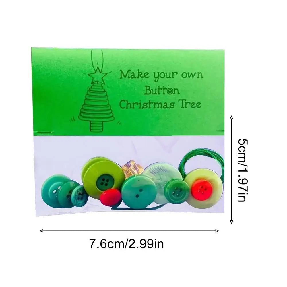Materialpaket DIY Weihnachtsknopf Bastelset für festliche Anhänger