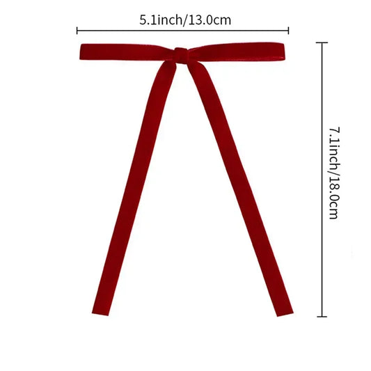 12er Set Samt Weihnachtsschleifen für Festdekoration