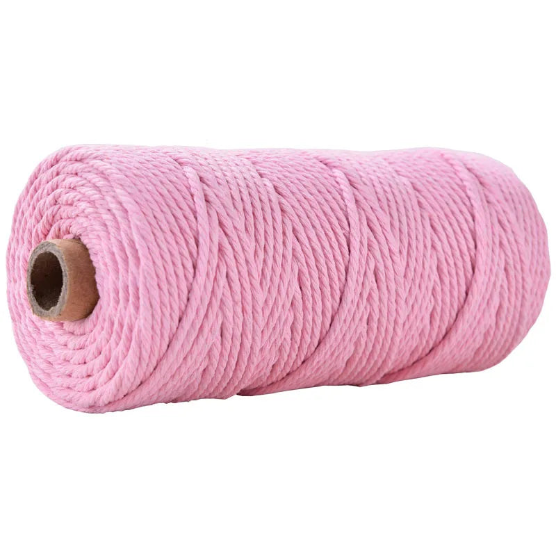 100 m Rolle bunte 3 mm Baumwollschnur für DIY und Dekoration