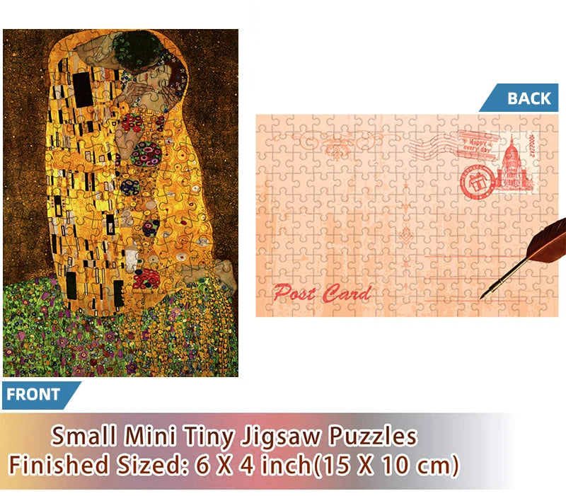 150 Teiliges Mini Reagenzglas Puzzle Der Kuss Gustav Klimt Lernspiel-Yabubest - Home & More