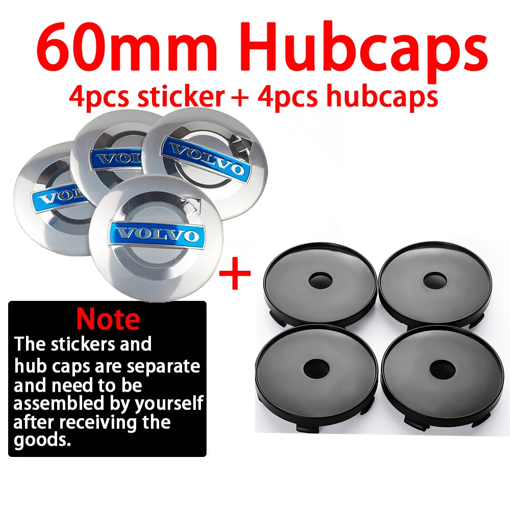 4er Set 56 60mm Rad Center Caps Felgen Abdeckungen Auto Zubehör