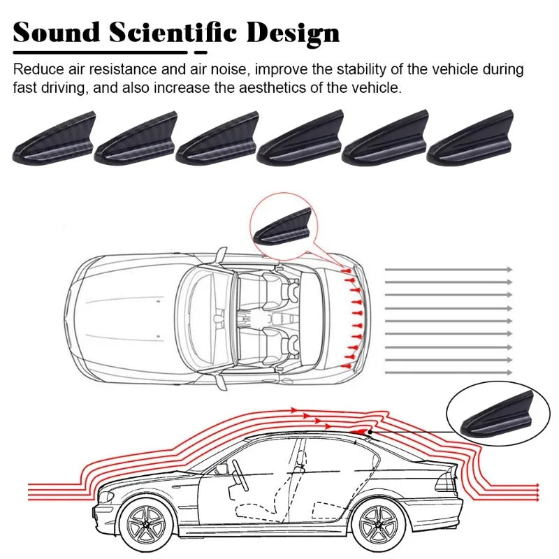 Carbon Fiber Shark Autoantenne – Mini ABS Antenne für verbessertes Design