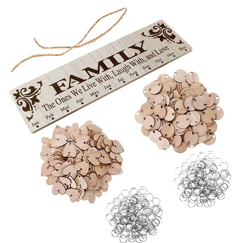 Eid DIY Holz Kalender Anhänger für Familie, Hochzeit und besondere Tage