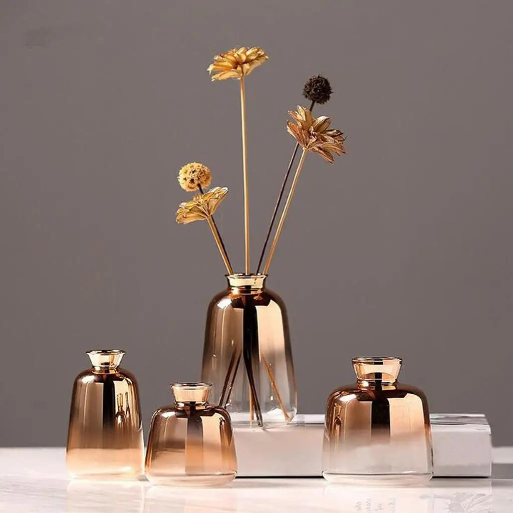 Blumenvase aus Glas im nordischen Stil für Wohnkultur und Pflanzen