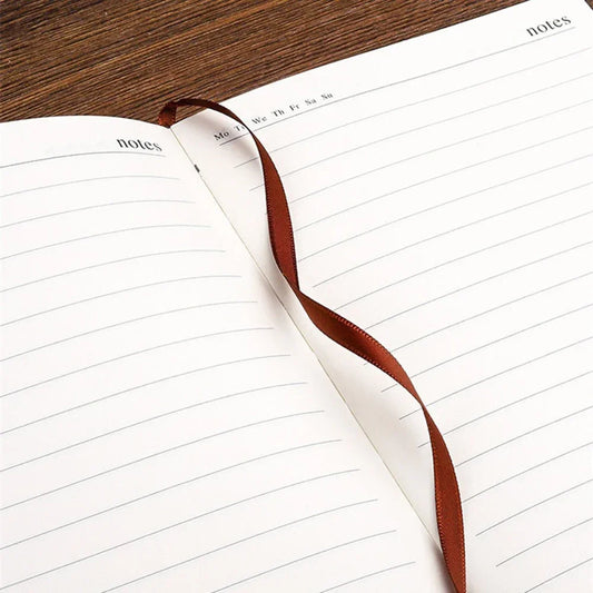 A5 Leder Notizbuch mit Hülle Softcover Lesezeichen für Business & Meetings