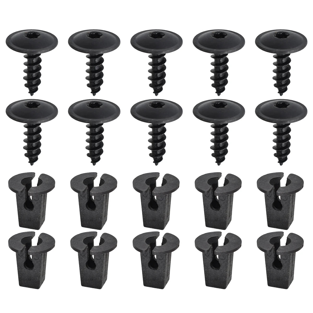 20er Set Torx Schrauben - Clips – Passgenau - Robust für VW, Audi, Seat, Skoda
