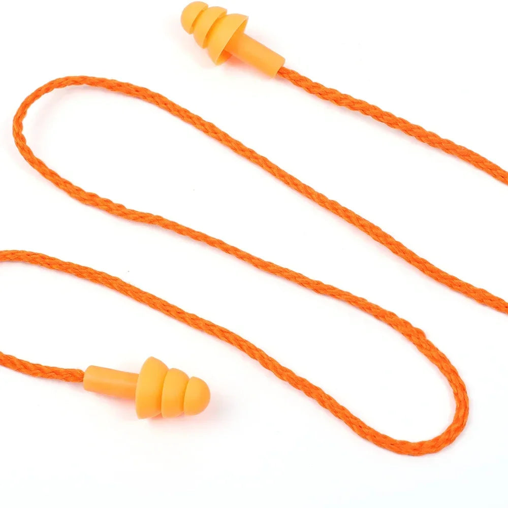 Weiche wasserdichte Ohrstöpsel mit Kabel zum Schwimmen und Lärmschutz