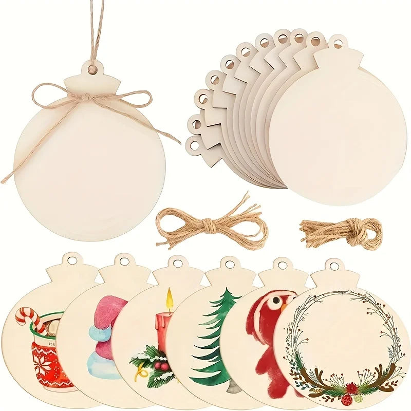 10/20 Stück handgefertigte Holzanhänger für DIY Malerei und Deko